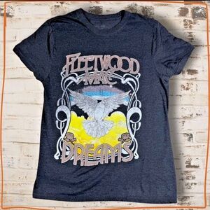 leetwood Mac Dreams Graphic Band Tee Charcoal Women’s Rock Shirt